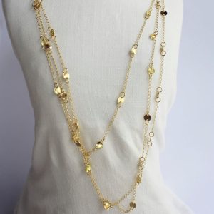 Colar Feminino Longo Dourado  – Elegância e Estilo