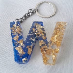 Chaveiro Personalizado em Resina com Corrente Inox