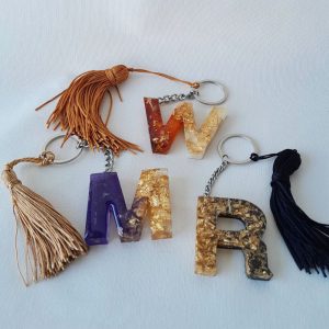 Chaveiro Personalizado em Resina com Corrente Inox