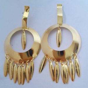 Maxi brinco feminino banhado