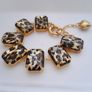 Pulseira Feminina Dourada com Chatons – Estilo e Sofisticação