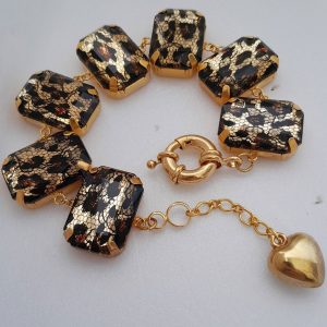 Pulseira Feminina Dourada com Chatons – Estilo e Sofisticação
