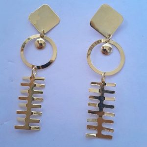 Maxi brinco feminino banhado
