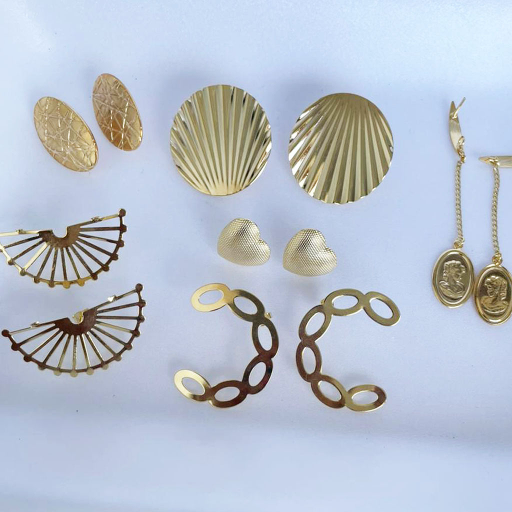 Kit com 6 pares brincos banhados - Imagem 3