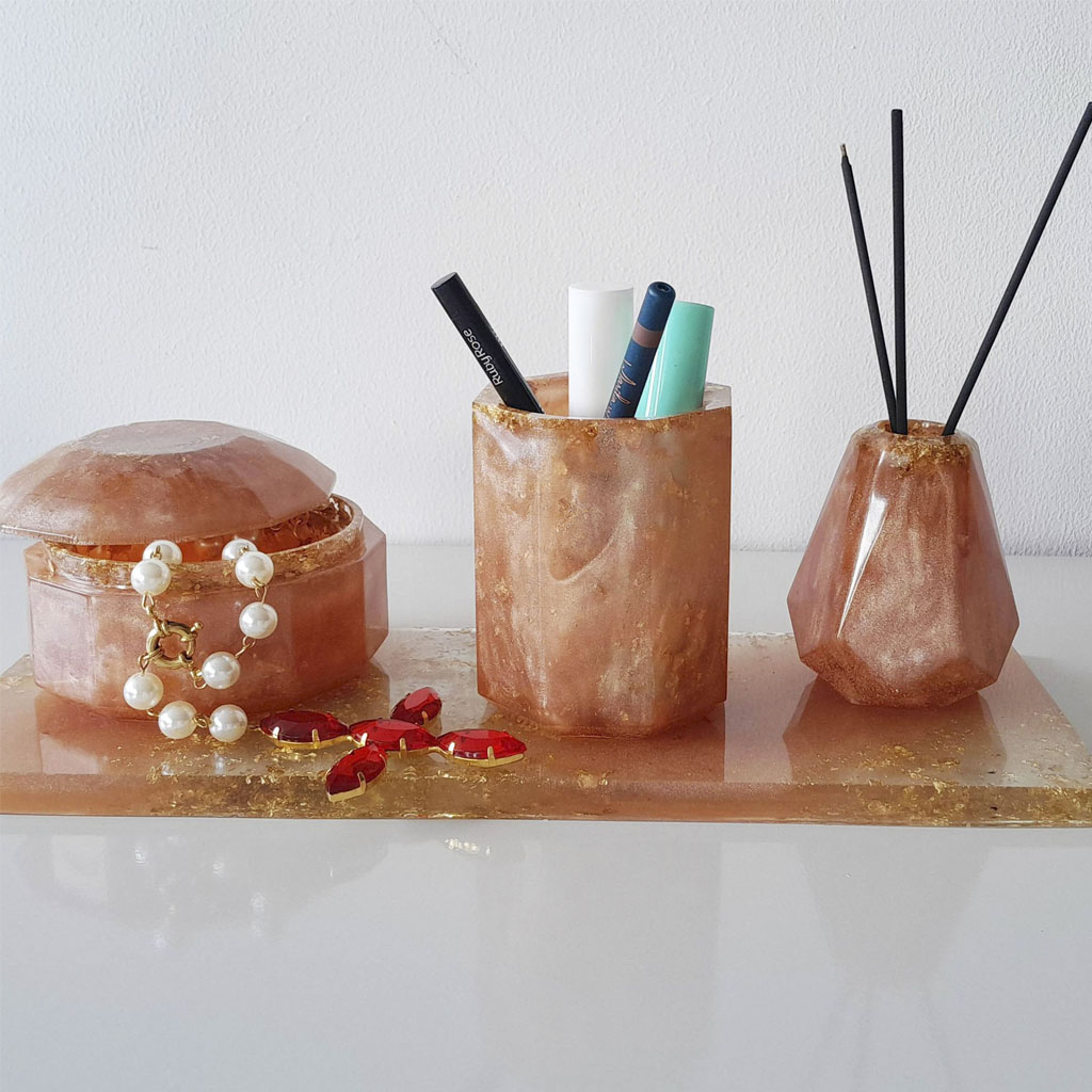 Conjunto para Banheiro em Resina Epóxi - elegância e estilo - Imagem 4